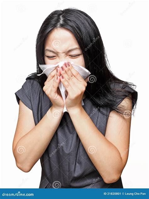 Sneeze Girl Stock Image Image Of Female Nose Girl 21820801