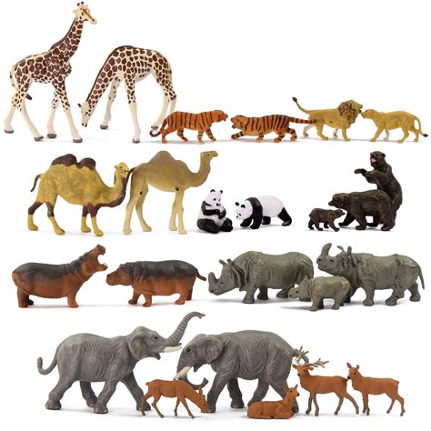 Model Train 1:87 Painted PVC HO Scale Wild Animal Elephant Camel ...