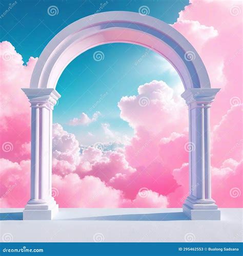 Arch In The Sky Podium For Product Stock Illustration Illustration Of