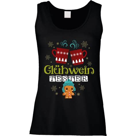 Funshirt weiß oder schwarz als Tanktop oder Shirt Glühweintester