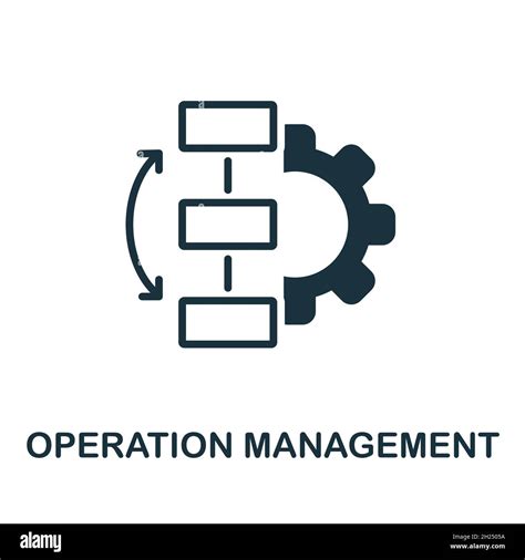 Operation Management Icon Monochrome Sign From Company Management