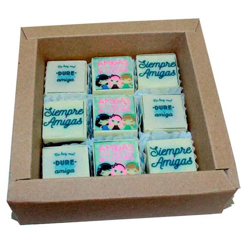 Caja bombones serigrafía para tus Amigas Almara Reposteria Regalos