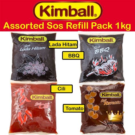 Kimball Sos Cili Lada Hitam Tomato BBQ Tiram Sauce Refill Pack