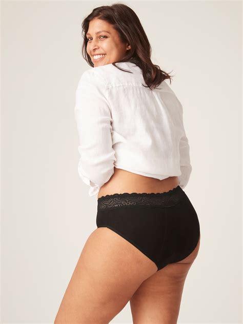 Modibodi Sensual Hi Waist Bikini Heavy Overnight Black XL 1 Stk Menstruasjon Og PMS