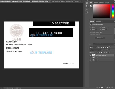 Iowa Driving License PSD Template New 1200DPI Driving License Template