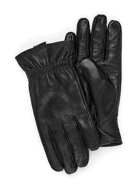 Gathered Cuff Leather Gloves Le 31 Mens Suede And Leather Gloves