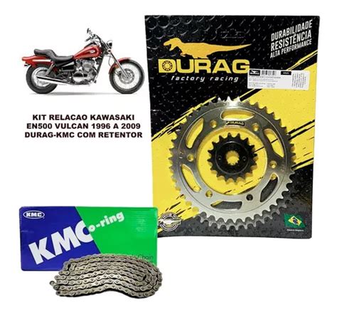 Kit Relacao Kawasaki En 500 Vulcan 96 09 Durag Kmc Retentor