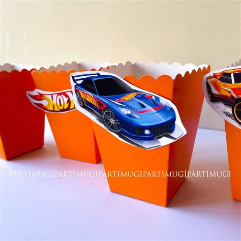 Hot Wheels Temalı Popcorn Kutusu partimugi