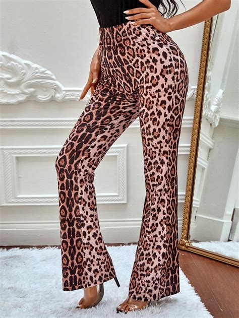 Leopard Print Flare Leg Pants Flare Leg Pants Leopard Print Flares