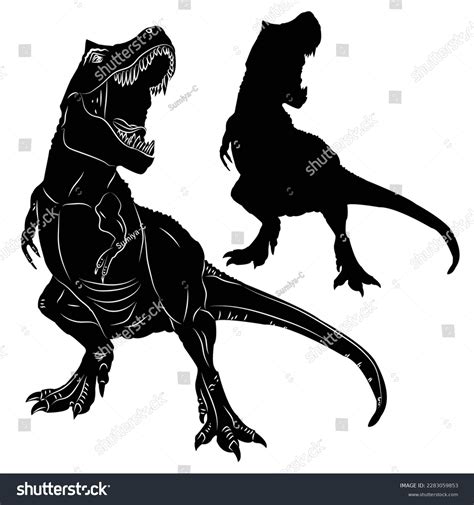 Trex Silhouette Clip Art