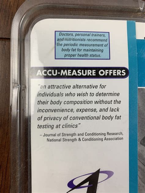 Accu Measure Fitness Personal Body Fat Tester Caliper With Fat