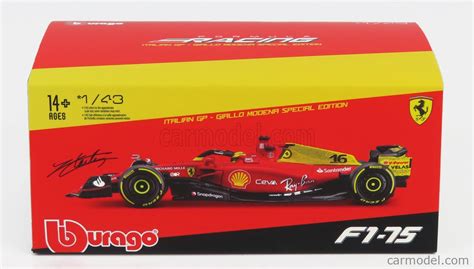 Burago 18 36831 Le Monza Scale 143 Ferrari F1 75 Scuderia Ferrari N