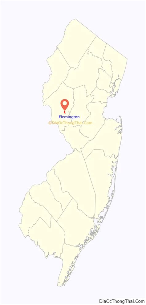 Map of Flemington borough, New Jersey - Thong Thai Real