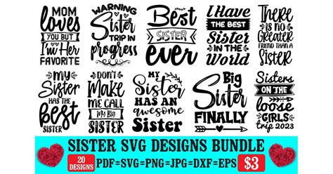 Sister Svg Designs Bundle Bundle · Creative Fabrica