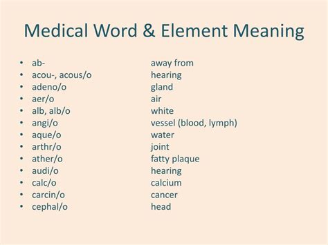 PPT Medical Word Roots Prefixes Suffixes Combining Forms