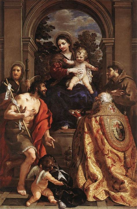 Madonna And Saints Painting Pietro Da Cortona Oil Paintings