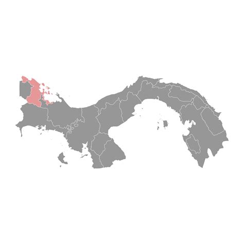 Bocas del Toro Province map, administrative division of Panama. Vector