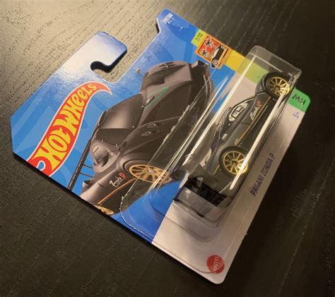 Hot Wheels Pagani Zonda R Matte Black With Gold Wheels Short Card Hw Exotics Hard To Find