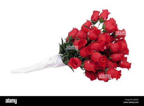 A Dozen Long Stem Red Roses Wrapped In A Paper Towel Path Included