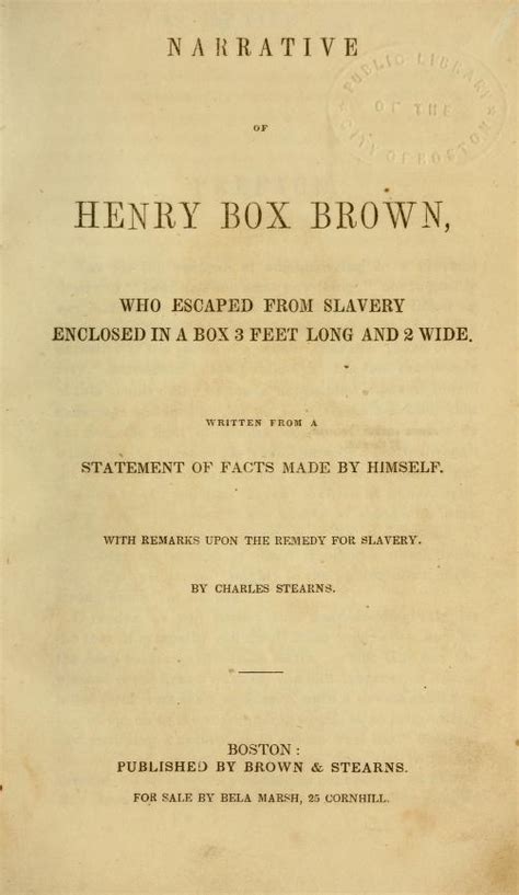 Henry Box Brown's Escape from Slavery - Brewminate: A Bold Blend of News and Ideas