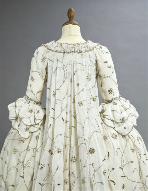 1770s Embroidered Court Gown Auctioned By Christies Back Grand