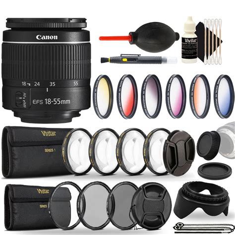 Canon EF-S 18-55mm III Lens + Color Filters, UV CPL ND8, Macro Filters Bundle | Walmart Canada