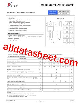 Mur Ct Datasheet Pdf Diyi Electronic Technology Co Ltd