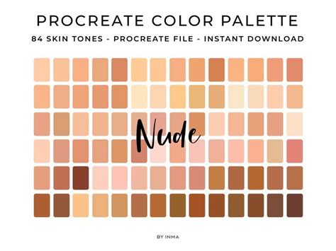 Skin Tone Palettes For Procreate All In One Nude Colours Sexiz Pix