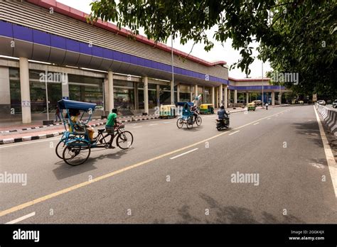 View of connecting passageway between the two metro stations in Lajpat ...