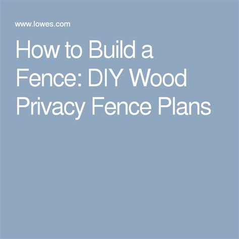 DIY Projects & Ideas | Fence planning, Wood privacy fence, Building a fence