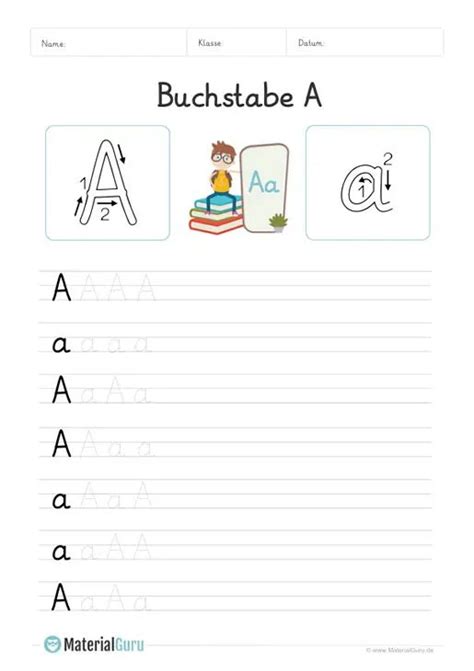 Buchstabe A Materialguru Buchstaben Lernen Buchstaben Vorlagen Zum