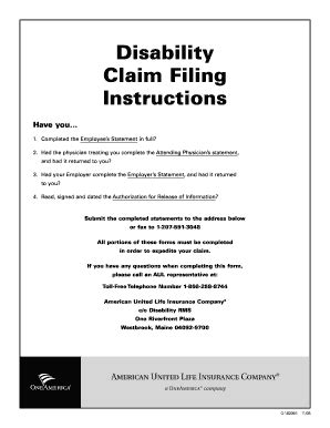 Fillable Online Palmbeachstate Disability Claim Filing Instructions