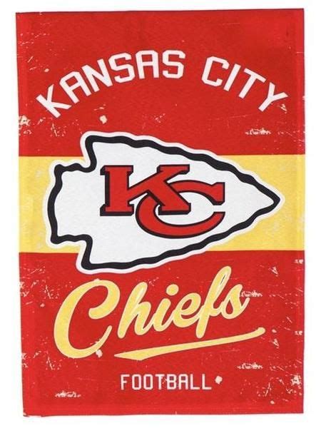 Kansas City Chiefs Garden Flag 2 Sided Distressed Logo | Kansas city ...