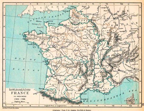 Map of France 1769-1789