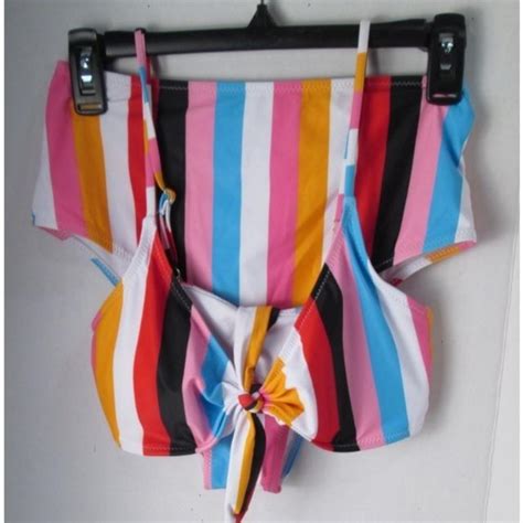 2 Piece Bikini With Beach Cover Up Size Depop