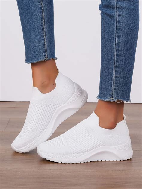 Sports Shoes For Girls Girls Shoes White Slip On Sneakers White