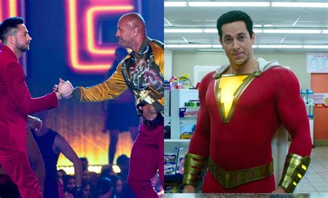 Zachary Levi And Dwayne Johnson S Handshake Spawns Awesome Shazam Black