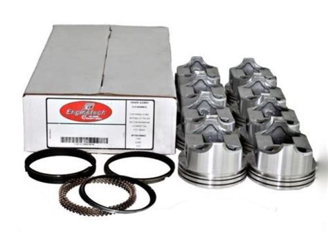 Piston And Ring Kit Ford 351w Dish Pistons V8 1969 1976 Enginetech Ebay