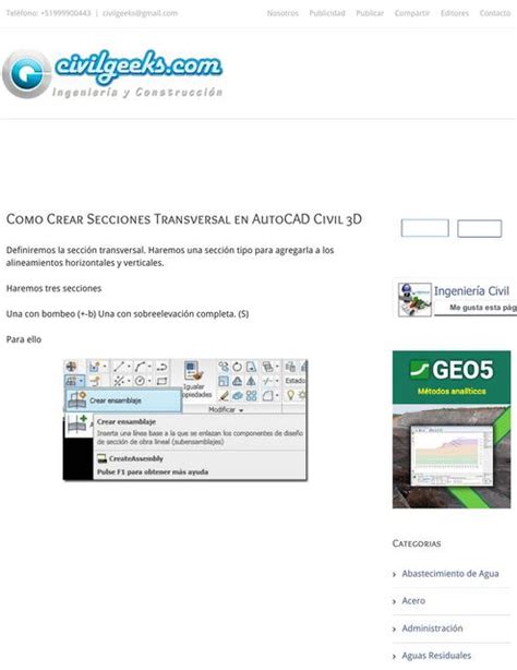 Como Crear Secciones Transversal En Autocad Civil 3d Civilgeeks