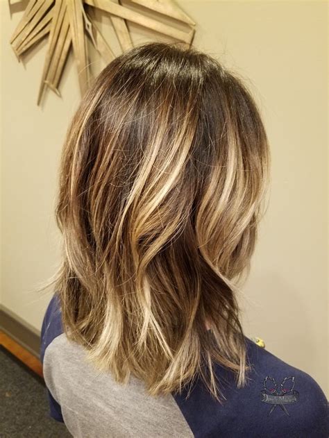 Balayage Blonde Highlights And Shadow Root By Danielle Mikolaizik