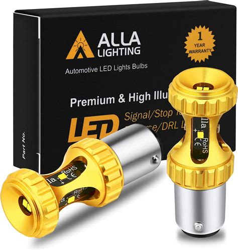 Alla Lighting 1157 7528 LED Bulbs 3000lm Extreme Super Bright Car Turn