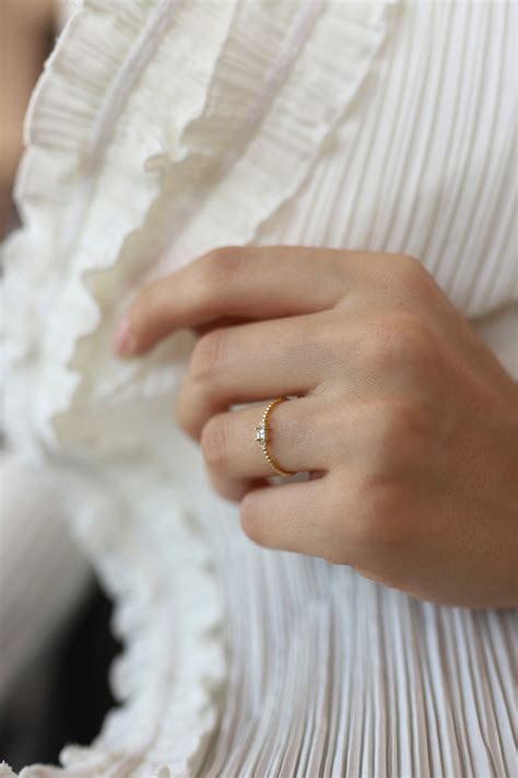 Birthstone Stacking Rings Gold Stacking Rings 14K Stackable - Etsy