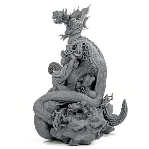 3D Printable Ariel Temptation Diorama Naked Clothed By Silvia Corso