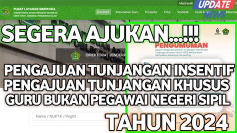 PENGAJUAN TUNJANGAN INSENTIF GBPNS DAN TUNJANGAN KHUSUS GBPNS TAHUN