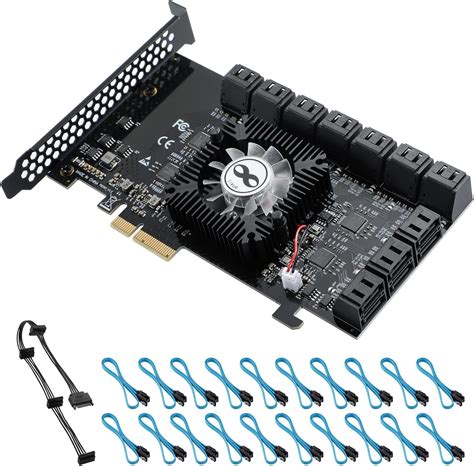 BEYIMEI PCI E4X SATA Karte 20 Ports PCI Express SATA Controller