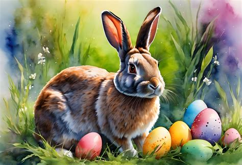 Easter Bunny Flowers Eggs Free Stock Photo - Public Domain Pictures