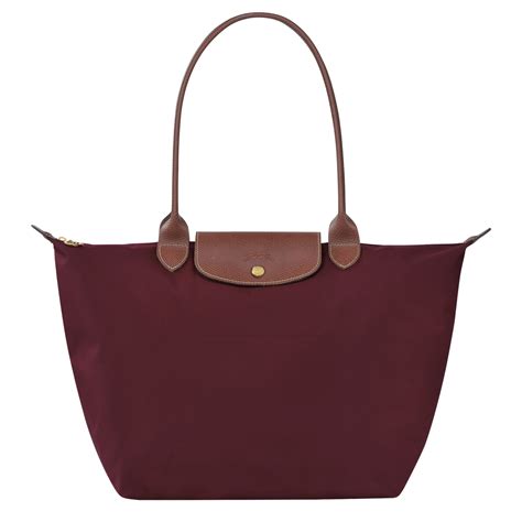 Le Pliage Original L Tote Bag Burgundy Canvas Longchamp Id Longchamp