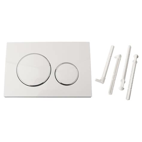 AFQH Dual Flush Actuator Plate For Concealed Cisterns Matte Chrome For