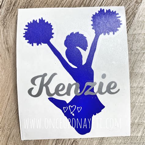 Cheerleader Name Decal Personalized Cheer Vinyl Decal Cheer Etsy