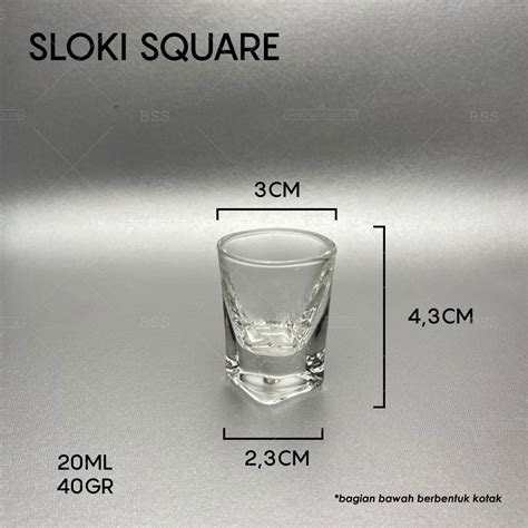 Jual Gelas Sloki Kaca Kecil One Shot Glass Minum Vodka Soju Cantik Lucu